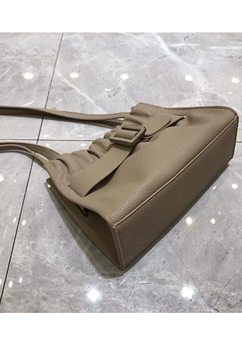 Alena Buckle Shoulder Bag Grey