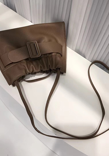 Alena Buckle Shoulder Bag Khaki