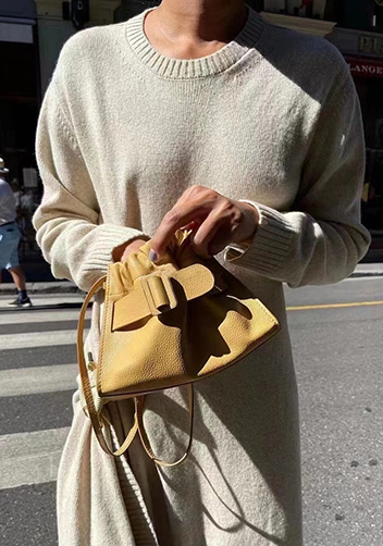 Alena Buckle Shoulder Bag Yellow