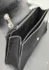Bonnie Crush Leather Large Chain Shoulder Bag Black Silver