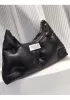 Maggie Leather Medium Shoulder Hobo Bag Black