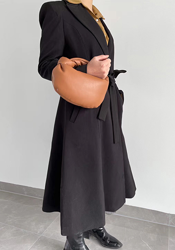 Dina Small Knotted Smooth Leather Tote Camel