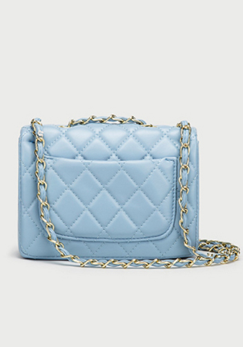 Adele Flap Mini Bag Faux Leather Blue