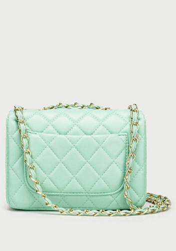 Adele Flap Mini Bag Faux Leather Green
