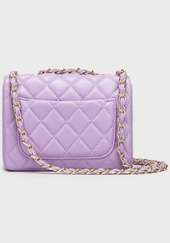 Adele Flap Mini Bag Faux Leather Purple