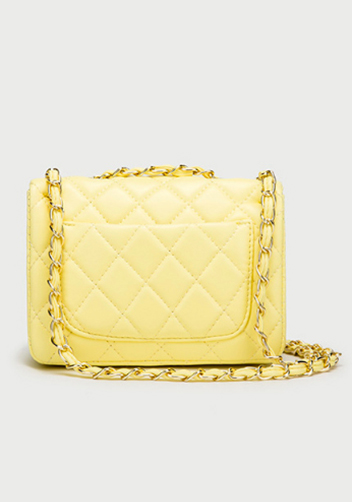 Adele Flap Mini Bag Faux Leather Yellow