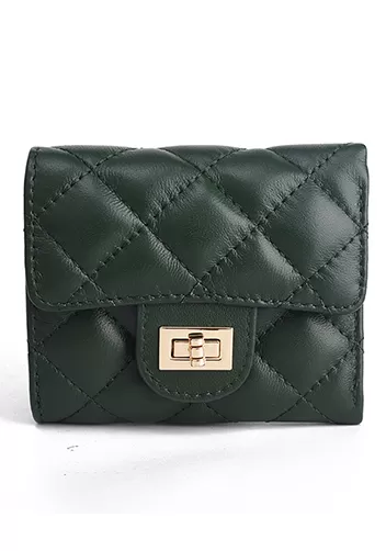 Kimberly Wallet Lambskin Leather Dark Green