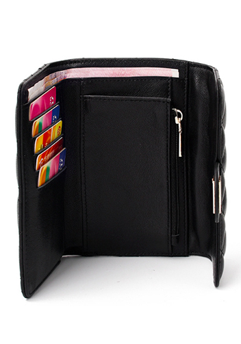 Kimberly Medium Wallet Lambskin Leather Black