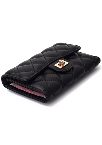 Kimberly Medium Wallet Lambskin Leather Black