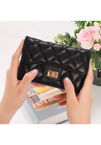 Kimberly Medium Wallet Lambskin Leather Black