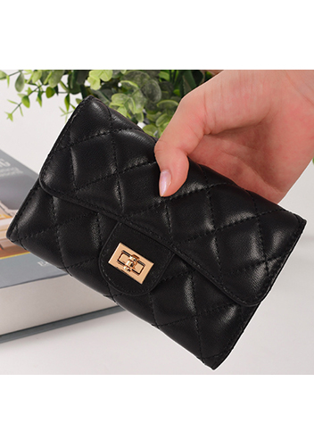 Kimberly Medium Wallet Lambskin Leather Black