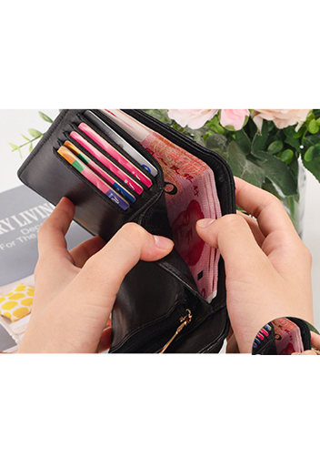 Kimberly Medium Wallet Lambskin Leather Black