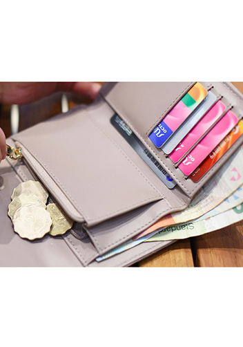 Kimberly Medium Wallet Lambskin Leather Black