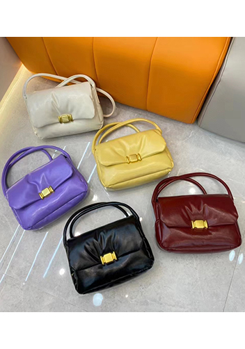 Mia Soft Leather Shoulder Bag Black
