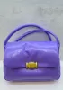 Mia Soft Leather Shoulder Bag Purple