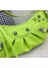The Route 66 XS Studded Leather Shoulder Bag Bright Green