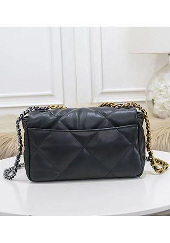Adele Lilia Flap Small Bag Circle Hardware Black
