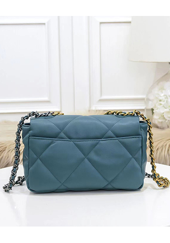 Adele Lilia Flap Small Bag Circle Hardware Blue