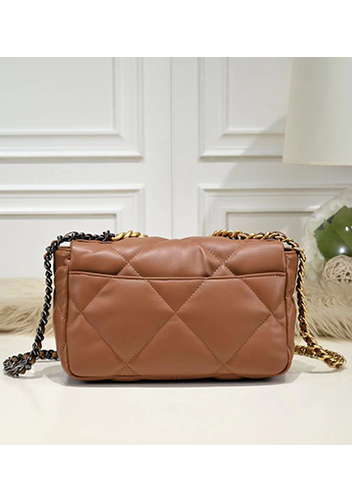 Adele Lilia Flap Small Bag Circle Hardware Brown