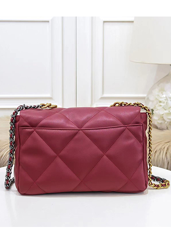 Adele Lilia Flap Small Bag Circle Hardware Burgundy
