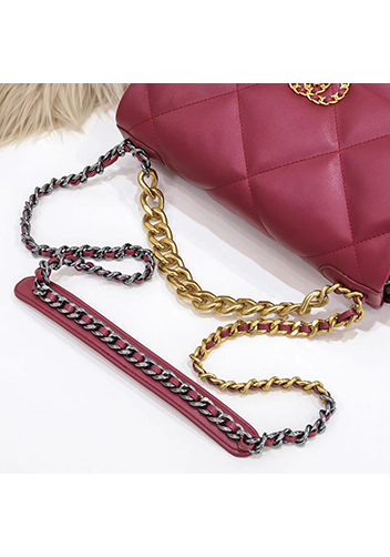 Adele Lilia Flap Small Bag Circle Hardware Burgundy