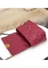 Adele Lilia Flap Small Bag Circle Hardware Burgundy