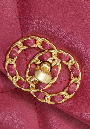 Adele Lilia Flap Small Bag Circle Hardware Burgundy