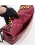 Adele Lilia Flap Small Bag Circle Hardware Burgundy