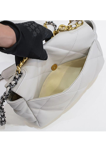 Adele Lilia Flap Small Bag Circle Hardware Cream