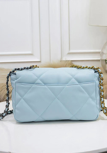 Adele Lilia Flap Small Bag Circle Hardware Light Blue