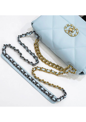 Adele Lilia Flap Small Bag Circle Hardware Light Blue