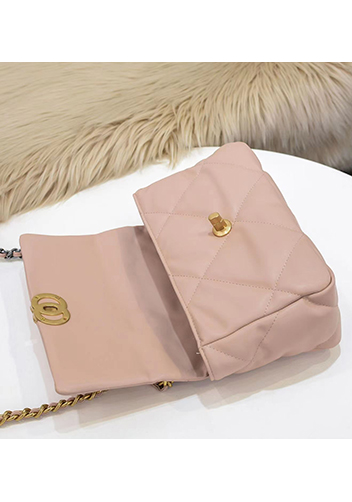 Adele Lilia Flap Small Bag Circle Hardware Beige