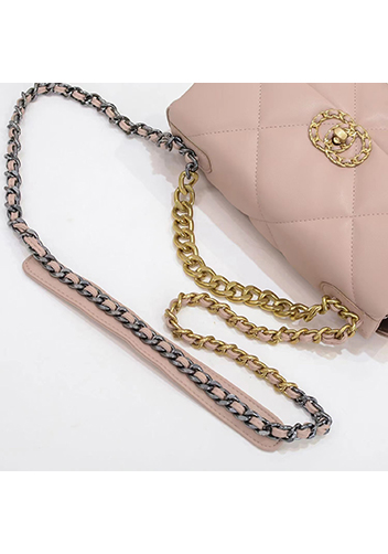 Adele Lilia Flap Small Bag Circle Hardware Beige