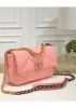 Adele Lilia Flap Small Bag Circle Hardware Pink