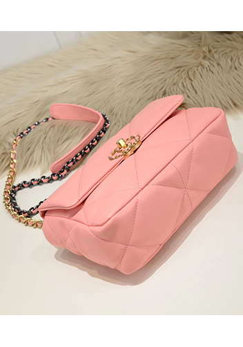 Adele Lilia Flap Small Bag Circle Hardware Pink