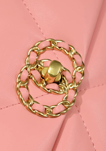 Adele Lilia Flap Small Bag Circle Hardware Pink