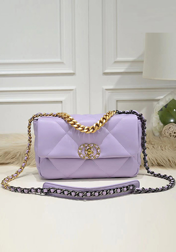 Adele Lilia Flap Small Bag Circle Hardware Purple