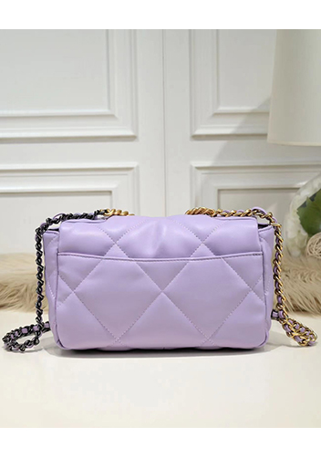 Adele Lilia Flap Small Bag Circle Hardware Purple