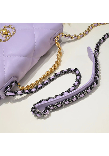 Adele Lilia Flap Small Bag Circle Hardware Purple