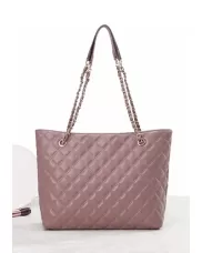Adele Lambskin Chain Shoulder Tote Bag Pink