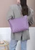 Adele Lambskin Chain Shoulder Tote Bag Purple