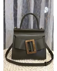 Alena Buckle Belt Top Handle Bag Green
