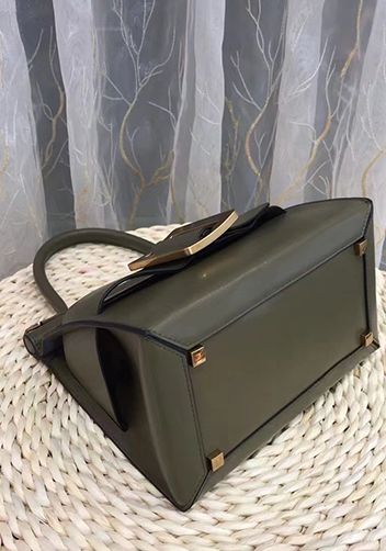Alena Buckle Belt Top Handle Bag Green