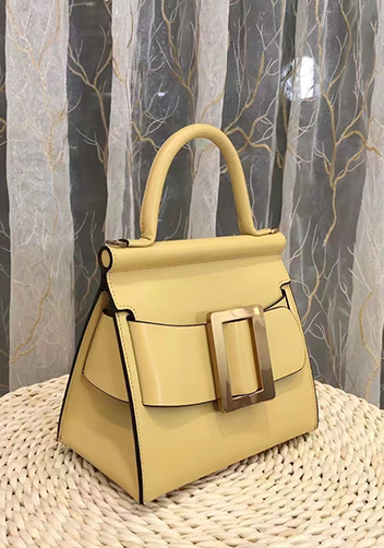 Alena Buckle Belt Top Handle Bag Yellow