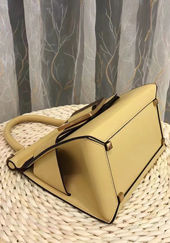 Alena Buckle Belt Top Handle Bag Yellow