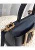 Alena Buckle Belt Top Handle Small Bag Black