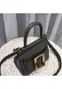Alena Buckle Belt Top Handle Small Bag Green