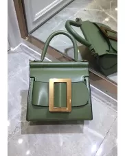 Alena Buckle Belt Top Handle Small Bag Light Green