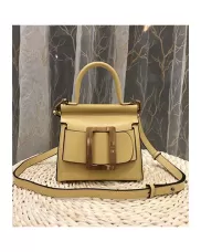 Alena Buckle Belt Top Handle Small Bag Yellow