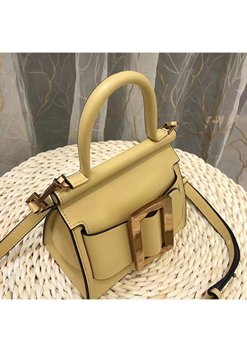 Alena Buckle Belt Top Handle Small Bag Yellow